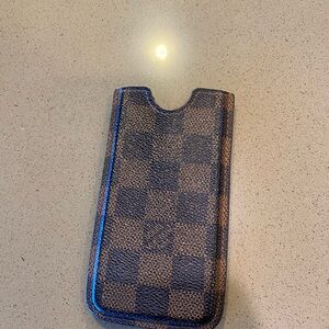 Louis Vuitton Brown and Black Checkered Phone Case